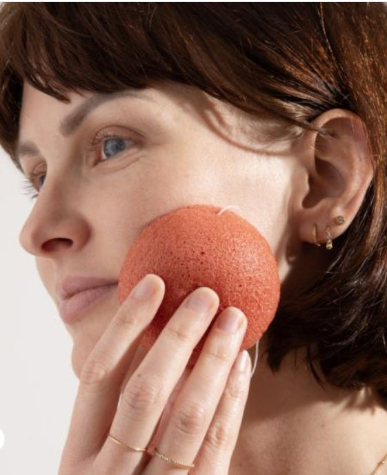Eponge konjac argile rouge