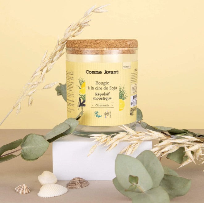 Bougie anti-moustique Cire de soja Comme Avant