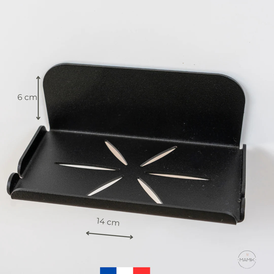 Porte-savon mural noir MAMIK