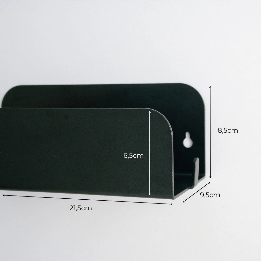 Grande étagère de douche mural noir - sans perçage - MAMIK