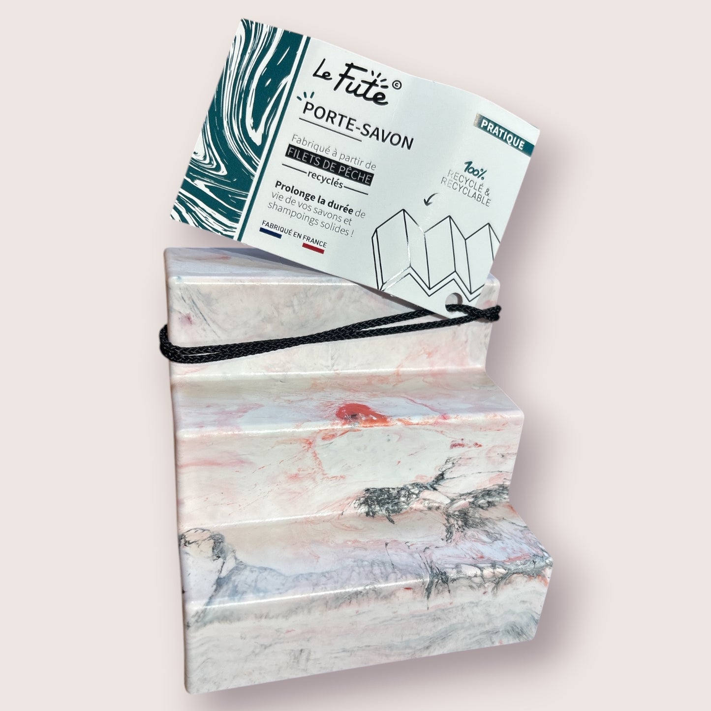 Porte-savon rose recyclé Le Futé Capitaine Cosmétiques