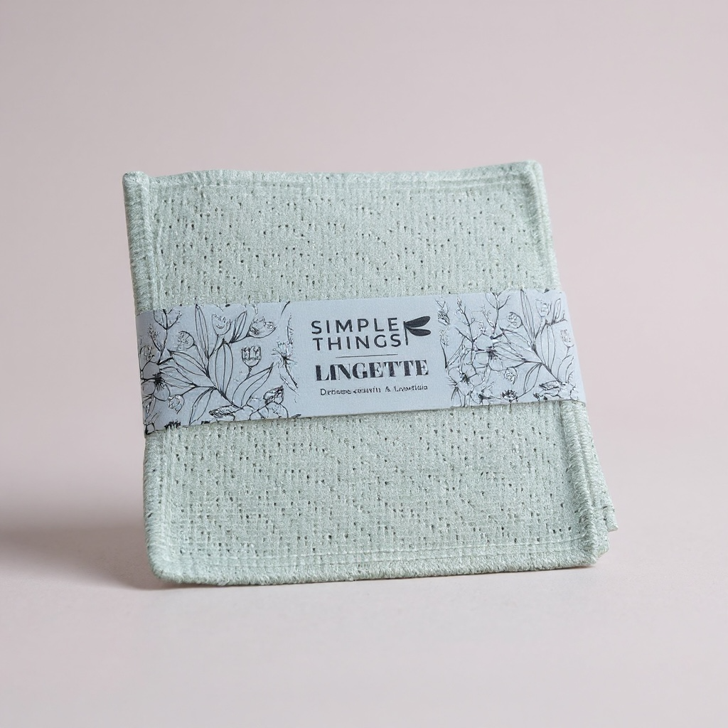 Lingette démaquillante lavable - Blanc pailleté