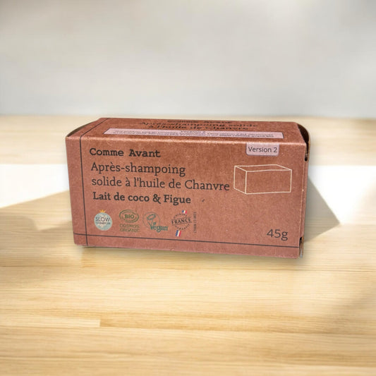 Après-Shampoing Solide Huile de Chanvre – Figue & Coco (Comme Avant)