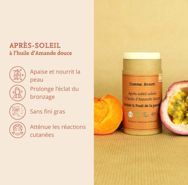 Après soleil huile d'amande - abricot fruit de la passion Comme Avant
