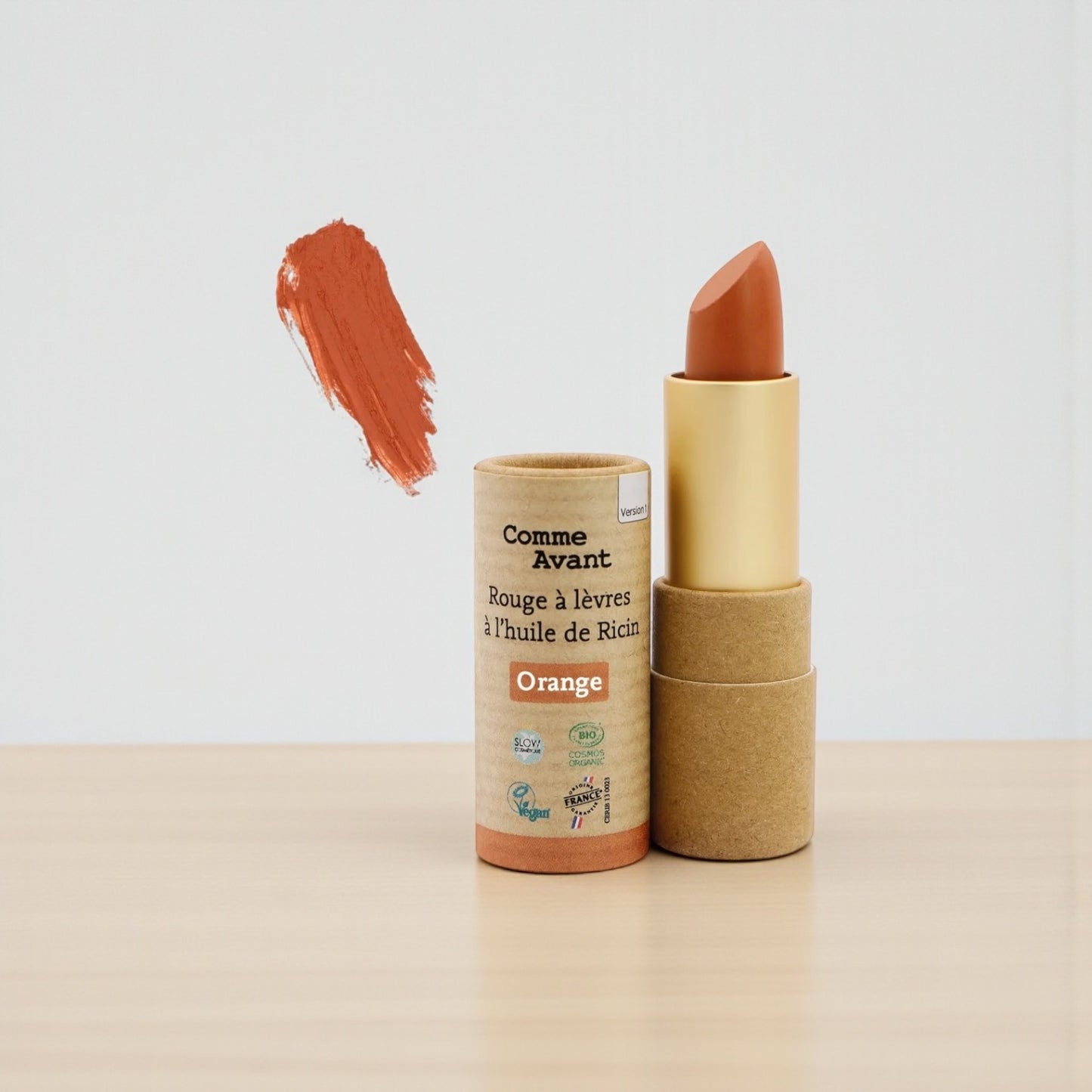 Rouge à lèvres Huile de Ricin Orange Ambré Comme Avant