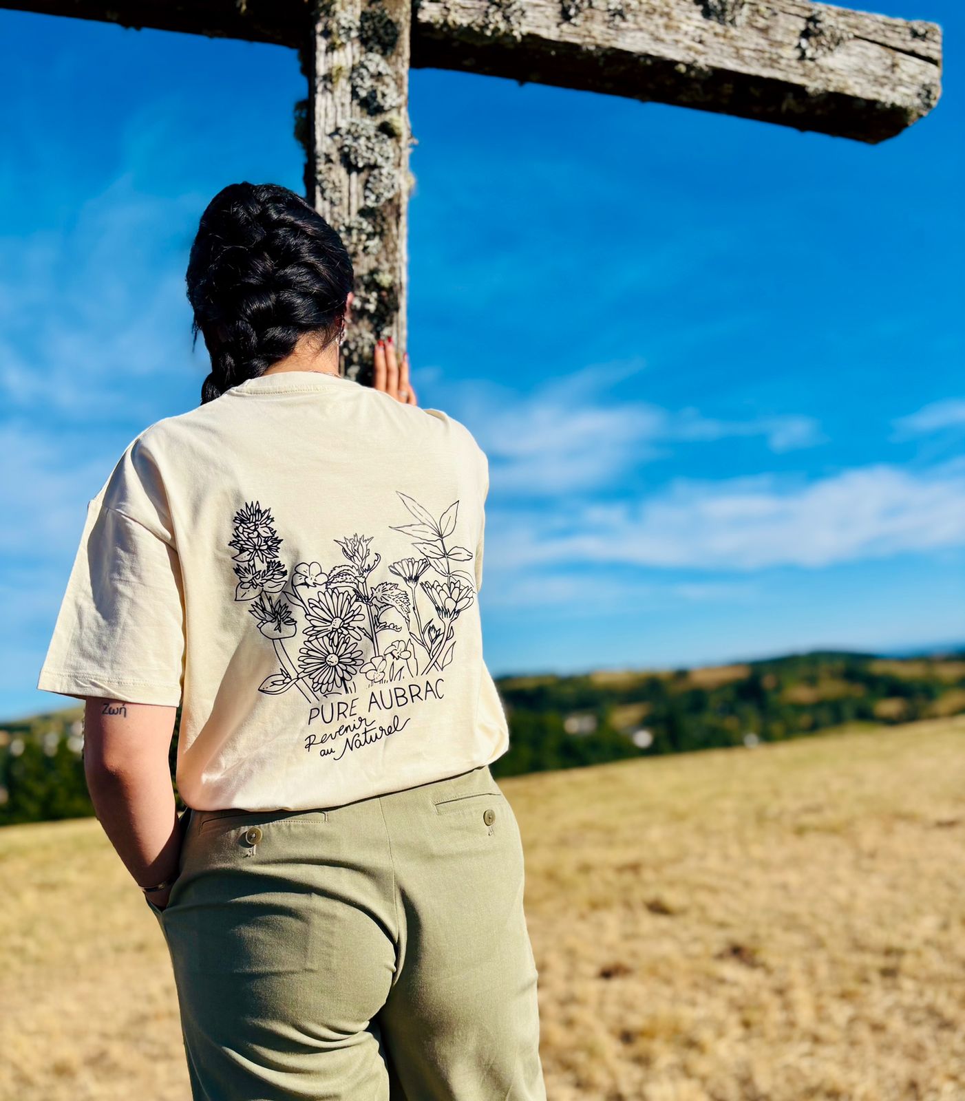 T-shirt fleur -  Pure Aubrac